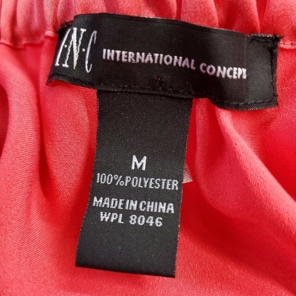 INC International Concepts Off The Shoulder Blouse Shirt Top Coral Pink M Medium - Picture 4 of 9